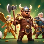 C168 Casino showcases competitive sports betting with Viking bear and Valkyrie eagle in a thrilling scene.