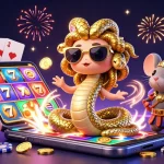 Experience thrilling gaming action at rr88 with Medusa and friends surrounded by exciting casino elements.