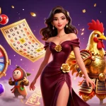 Experience the thrill of gaming with rupiah100 in a vibrant 3D casino scene filled with dynamic elements.