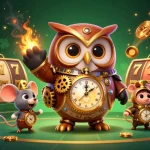Engage in thrilling gameplay at rr88pro bet with a colorful 3D casino adventure featuring an owl and mouse.