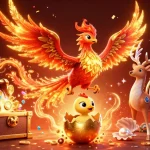 Engage with open88h and win at online slots with a dynamic phoenix and treasure scene.