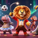 Nowgoal showcases an exciting scene of sports betting with dynamic 3D characters and elements promoting active gameplay.