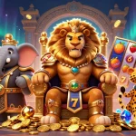 Spin the reels and win at slot online with majestic lion king and magical elements.
