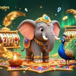 Engage with reboottechnologies to experience vibrant casino excitement with dynamic slot reels and gold coins.