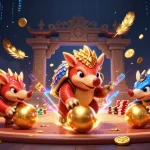 Engaging game bài bj888 action with lively pangolins amidst casino excitement and dynamic energy.
