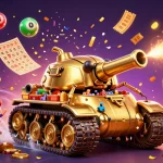 Play ATAS casino games in an exciting 3D scene with confetti and numbered lottery balls.