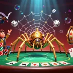 Experience the excitement of situs depo 10rb with a steampunk spider and dynamic casino elements.