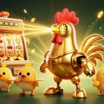 Experience thrilling jackpots with kdslot as golden rooster robot and baby chick drones ignite casino fun!