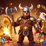 Desain menonjolkan ombak700 daftar dengan karakter Viking dan elemen taruhan olahraga untuk promosi