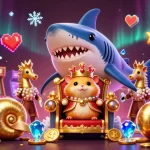 Vérifier coupon gratuit avec un roi hamster en or entouré de gardes hippocampes et de machines à sous lumineuses.