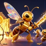 Engage with game iwin through an exciting casino-themed visual showcasing a vibrant scene of characters amidst treasures.