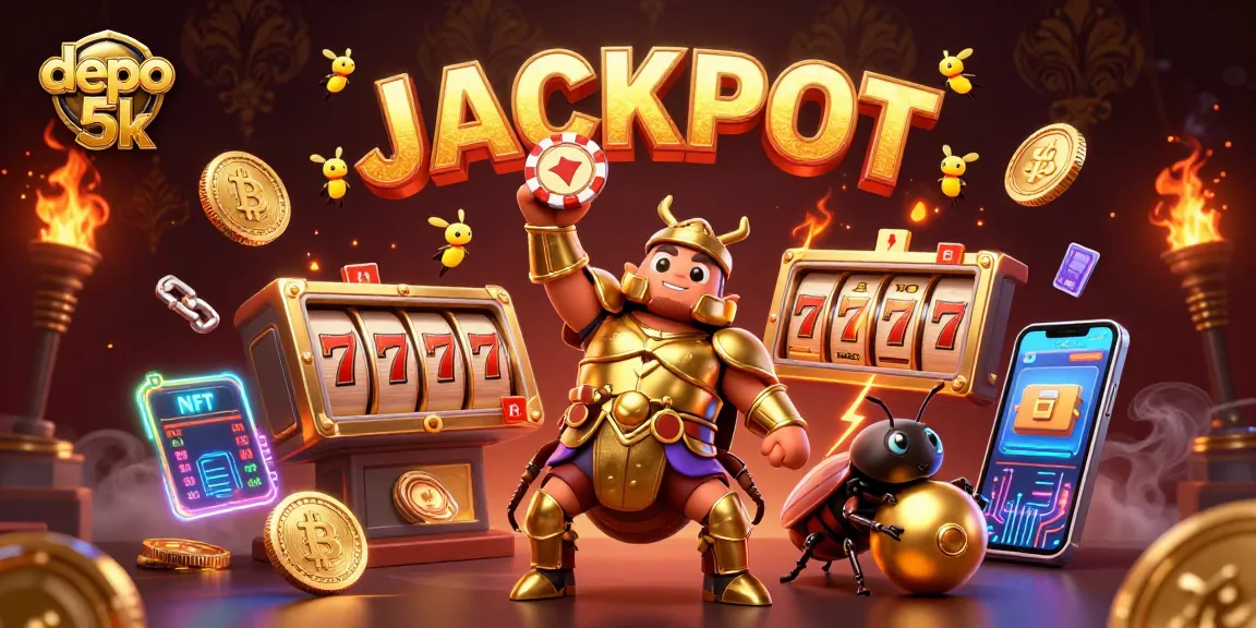 Spin jackpot wins at depo 5k with exciting slots and vibrant graphics.
