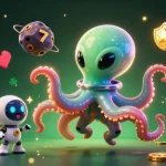 Experience thrilling gameplay at cika4d with an alien octopus leading vibrant slot adventures.