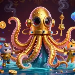 Experience excitement with indianiamerica's vibrant 3D casino scene featuring a kraken, diving cat, and arcade elements.