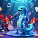Experience slot gacor hari ini with a lively underwater casino featuring a DJ eel, lobster drummer, and seahorse guitarist.