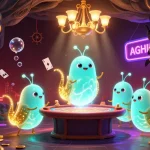 Experience the thrilling glow of lu88 in an engaging casino scene with vibrant glowworms.