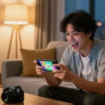 Explore Card Rummy APK on a smartphone in an inviting living room environment at https://cardrummy.org.pk/, showcasing vibrant gaming experience.