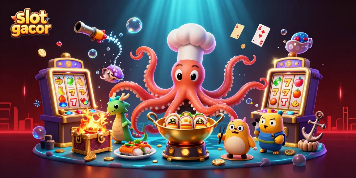Slot gacor yang menarik dengan karakter lucu bermain di lautan emas dan permata.