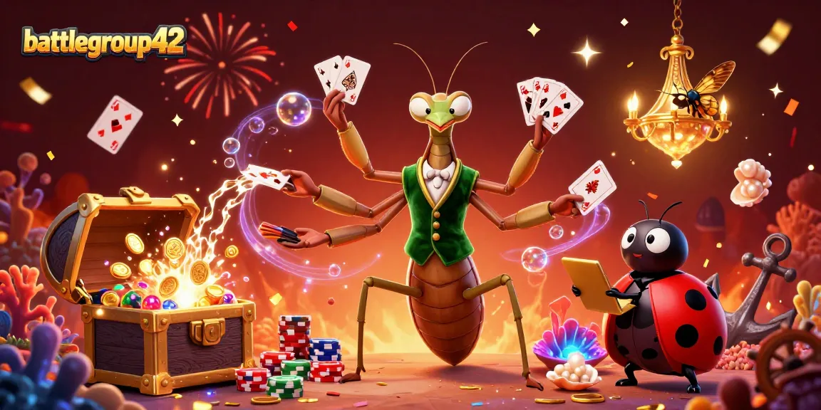 Experience thrilling gaming at battlegroup42 with engaging casino characters and magical elements.