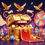 Experience the excitement of xx88 com with dynamic lottery elements and a playful treasure chest.
