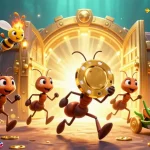 Experience thrilling Halobet Slot action with a vibrant heist adventure featuring playful characters.