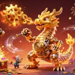 Experience the excitement of cổn game lucky88 with a golden dragon and vibrant casino elements.