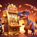 Experience NICHE Online Shopping with an exciting jackpot scene featuring vibrant characters and colorful slots.